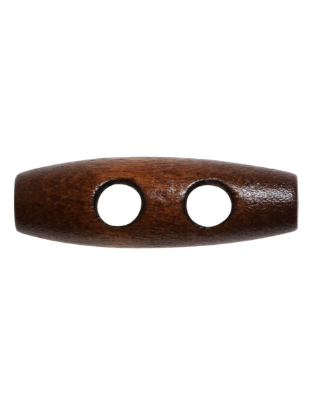 Conjunto de 6 botões de madeira clara em forma de bastão 30 mm