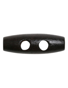 Conjunto de 6 botões de madeira escura tipo bastão 30 mm 2