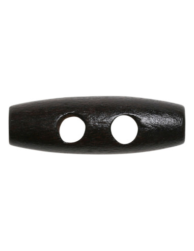 Conjunto de 6 botões de madeira escura tipo bastão 30 mm