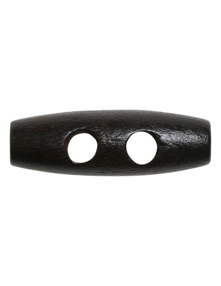 Conjunto de 6 botões de madeira escura tipo bastão 30 mm