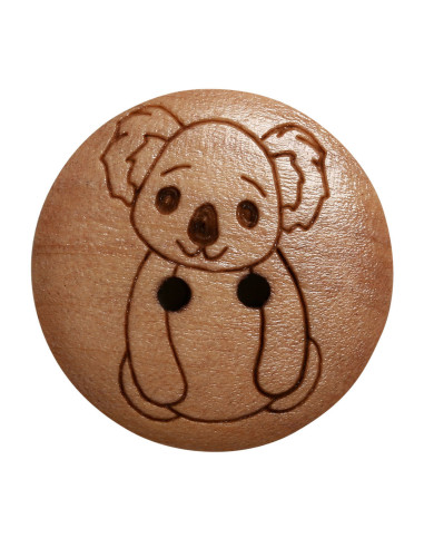 Conjunto de 8 botões de madeira 17 mm - Koala