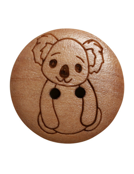 Conjunto de 8 botões de madeira 17 mm - Koala