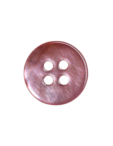 Conjunto de 8 botões de 4 furos em madrepérola 12 mm - Rosa