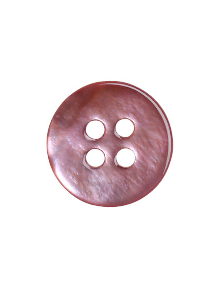 Conjunto de 8 botões de 4 furos em madrepérola 12 mm - Rosa