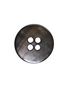 Conjunto de 8 botões de 4 furos de madrepérola 15 mm - Preto 2