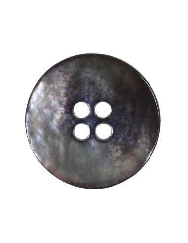 Conjunto de 8 botões de 4 furos de madrepérola 18 mm - Preto