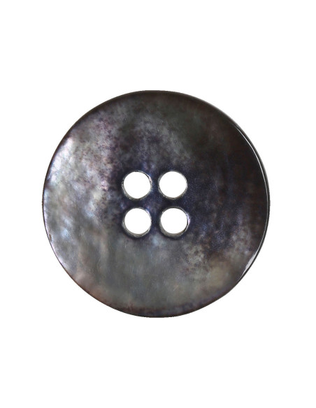 Conjunto de 8 botões de 4 furos de madrepérola 18 mm - Preto