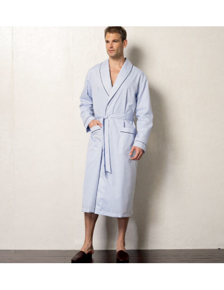 Molde de robe de chambre, cinto, top, short e calças - Vogue 8964