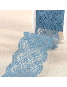 Renda elástica entre dois - Azul lavanda