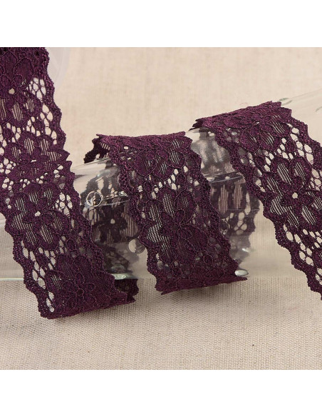 Renda elástica Hellébore - Violeta