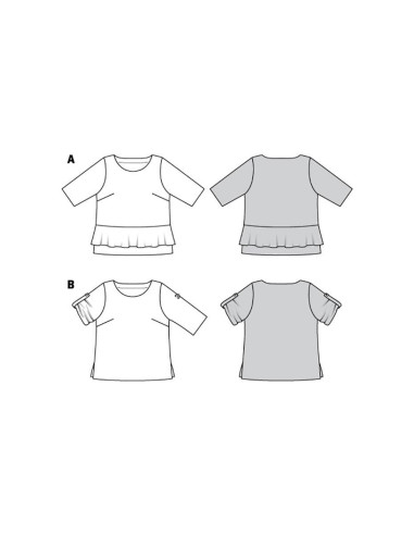 Molde de blusa - Burda 6105