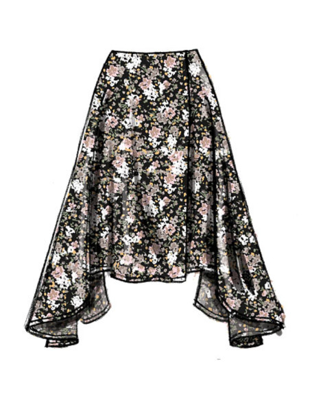 Molde de saia - Vogue 8956