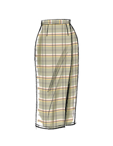 Molde de saia - Vogue 8956