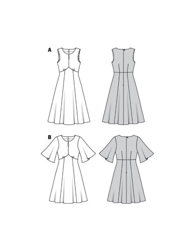 Molde de vestido - Burda 6133