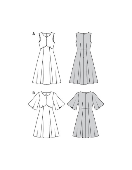 Molde de vestido - Burda 6133