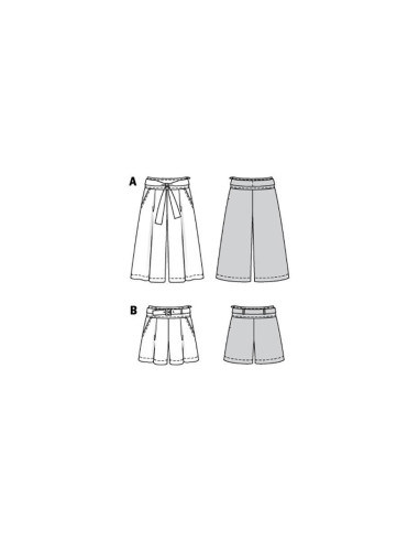 Molde de saia-calça - Burda 6138