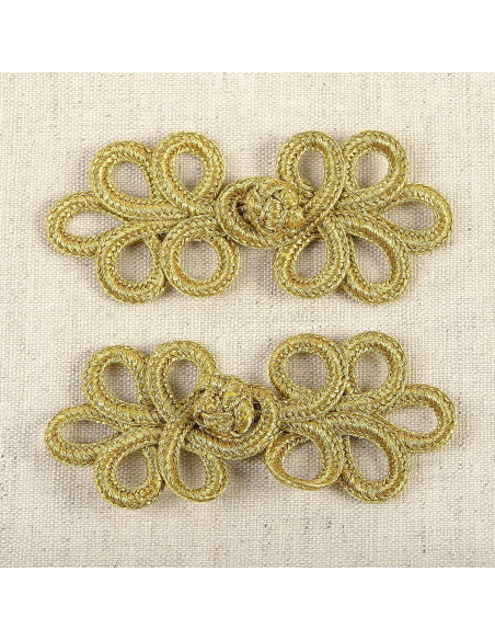 Conjunto de 2 alamares lurex - Ouro