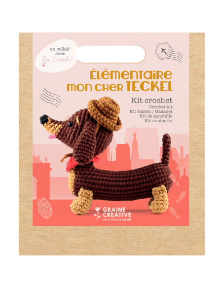 Kit de crochê - Elementar meu caro Teckel