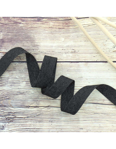Viés jeans 20 mm - Preto