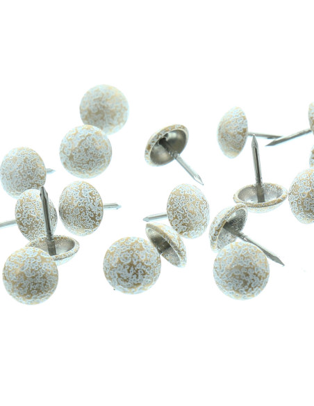 Pregos de tapeçaria Select - Branco latonado