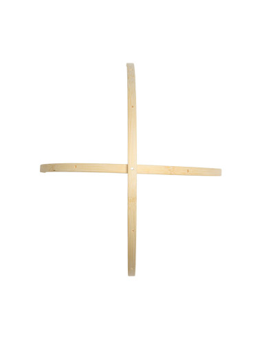 Móbile de bambu para bebê - 2 semicírculos