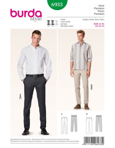 Molde de calça - Burda 6933