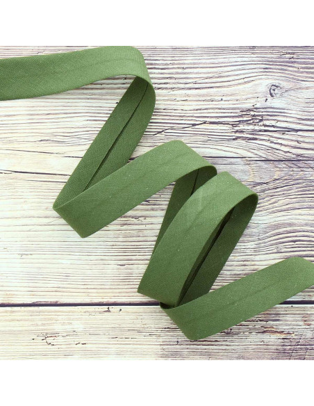 Viés de algodão orgânico - Verde aspargo