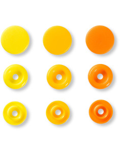 Conjunto de 30 botões de pressão Color Snaps 12,4 mm - Amarelo, amarelo alaranjado e laranja 2