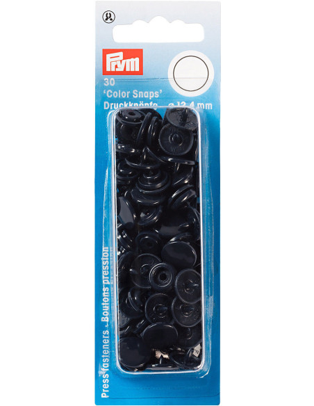 Conjunto de 30 botões de pressão Color Snaps 12,4 mm - Marinho
