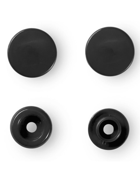 Conjunto de 30 botões de pressão Color Snaps 12,4 mm - Preto