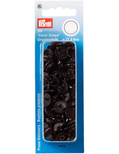 Conjunto de 30 botões de pressão Color Snaps 12,4 mm - Castanho escuro