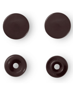 Conjunto de 30 botões de pressão Color Snaps 12,4 mm - Castanho escuro 2
