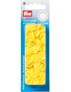 Conjunto de 30 botões de pressão Color Snaps 12,4 mm - Amarelo claro