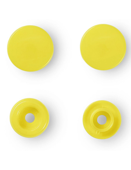 Conjunto de 30 botões de pressão Color Snaps 12,4 mm - Amarelo claro