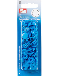 Conjunto de 30 botões de pressão Color Snaps 12,4 mm - Azul