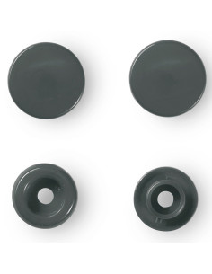 Conjunto de 30 botões de pressão Color Snaps 12,4 mm - Cinza escuro 2