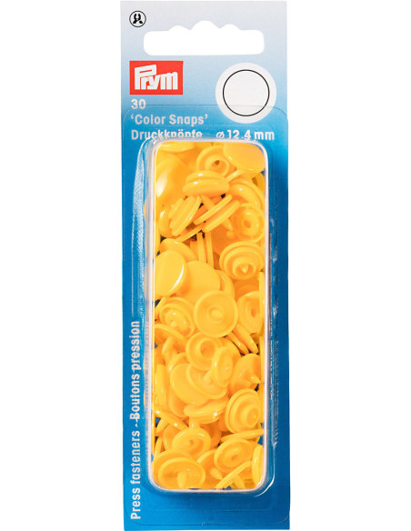 Conjunto de 30 botões de pressão Color Snaps 12,4 mm - Amarelo