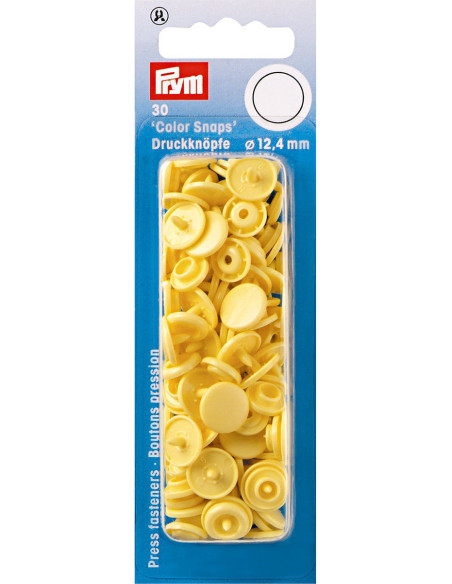 Conjunto de 30 botões de pressão Color Snaps 12,4 mm - Banana