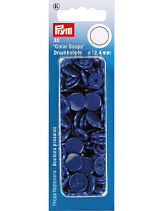 Conjunto de 30 botões de pressão Color Snaps 12,4 mm - Azul real