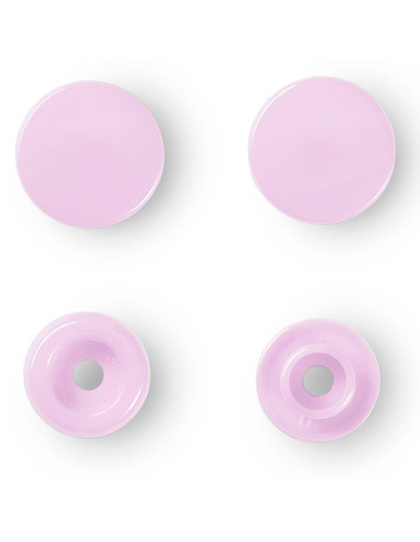 Conjunto de 30 botões de pressão Color Snaps 12,4 mm - Rosa