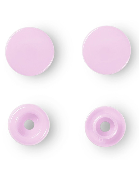Conjunto de 30 botões de pressão Color Snaps 12,4 mm - Rosa