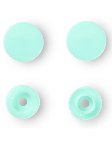 Conjunto de 30 botões de pressão Color Snaps 12,4 mm - Menta
