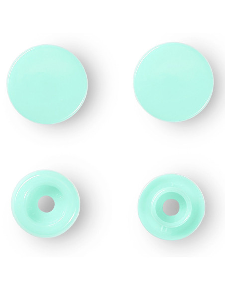 Conjunto de 30 botões de pressão Color Snaps 12,4 mm - Menta