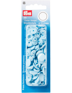 Conjunto de 30 botões de pressão Color Snaps 12,4 mm - Azul claro
