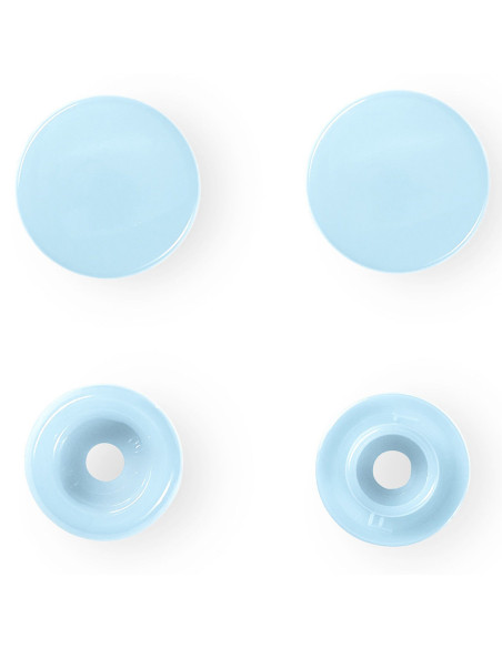 Conjunto de 30 botões de pressão Color Snaps 12,4 mm - Azul claro