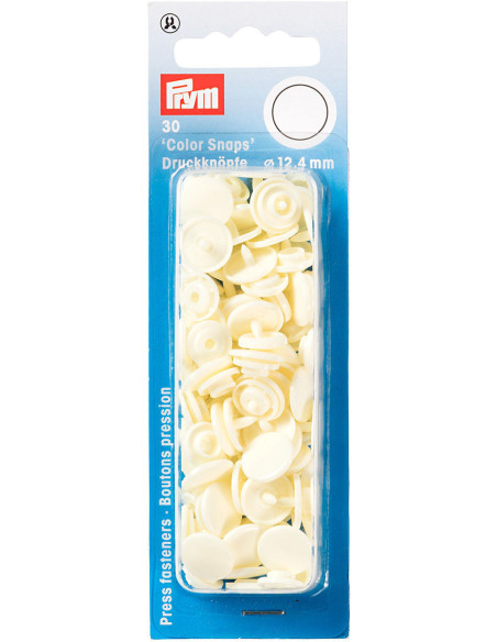 Conjunto de 30 botões de pressão Color Snaps 12,4 mm - Branco sujo