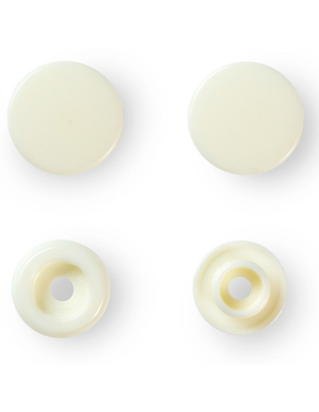 Conjunto de 30 botões de pressão Color Snaps 12,4 mm - Branco sujo