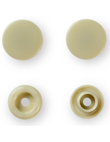 Conjunto de 30 botões de pressão Color Snaps 12,4 mm - Bege