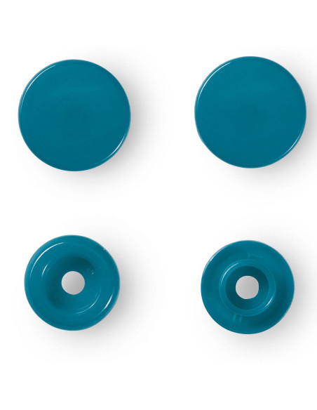 Conjunto de 30 botões de pressão Color Snaps 12,4 mm - Azul petróleo