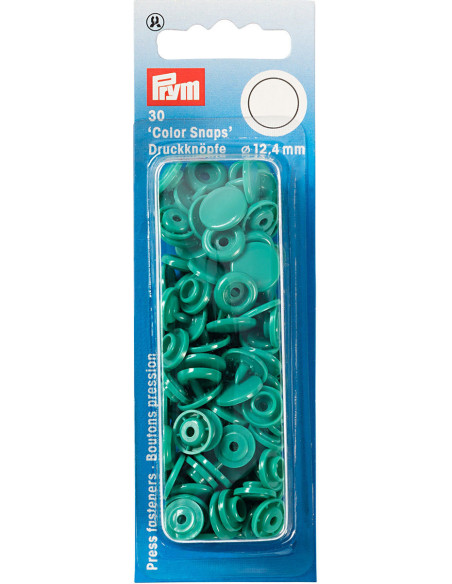 Conjunto de 30 botões de pressão Color Snaps 12,4 mm - Verde esmeralda